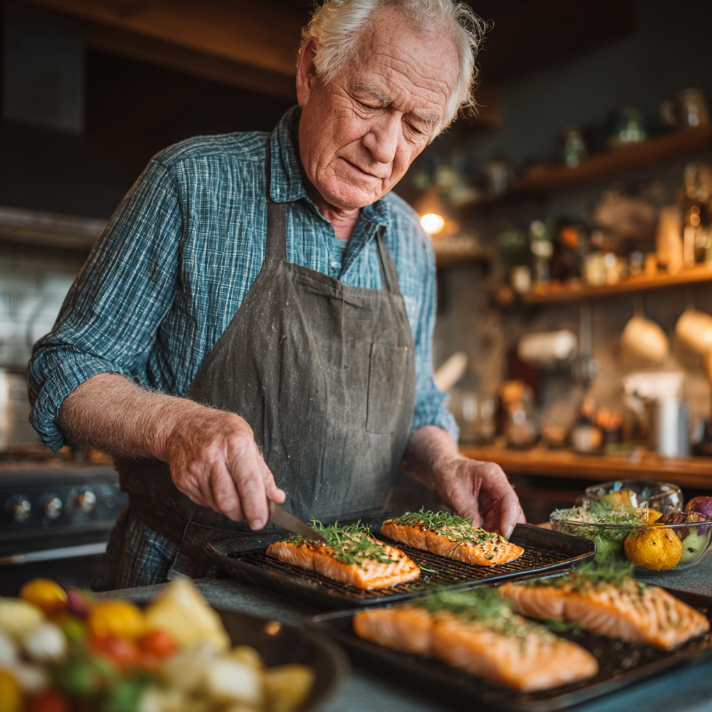 Здорове харчування для старших людей - свіжі овочі та фрукти